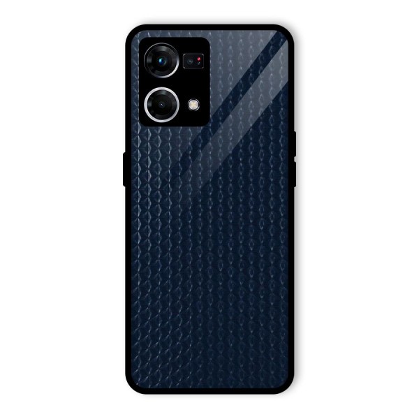 Blue Pattern Glass Back Case for Oppo F21 Pro 4G